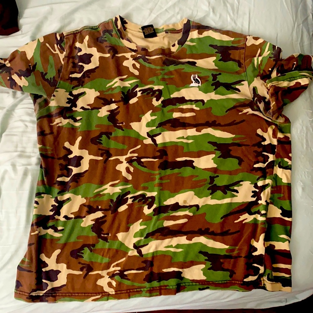 Xxl authentic OVO camo t shirt